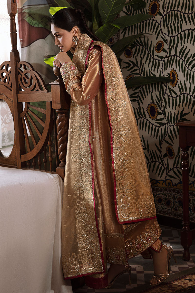 Mushq | Sunehri Lama Silk | Aleha by Mushq - Designer Dress  - Type : Ladies Clothes - Available at Libayah - 100% Original 