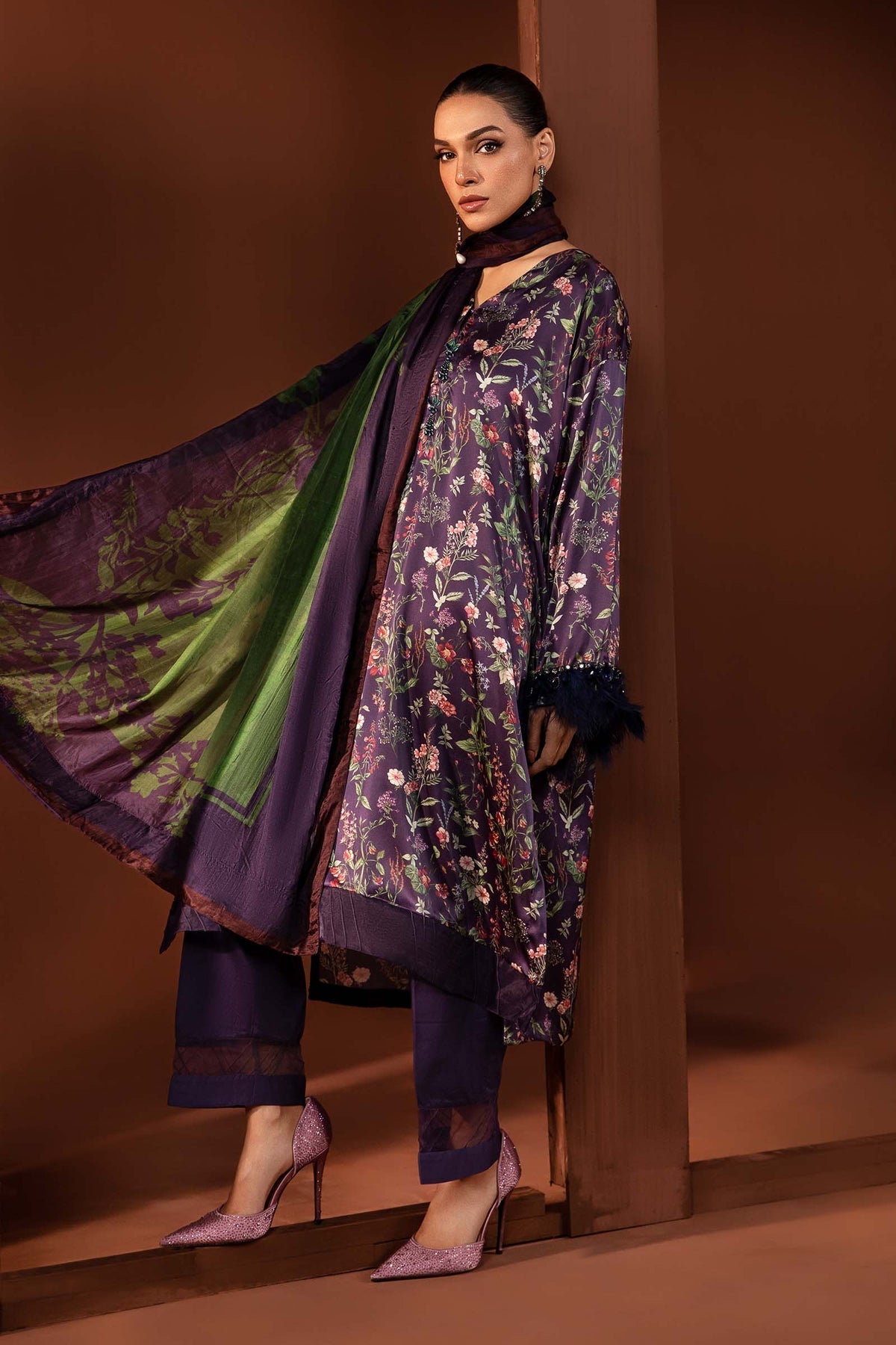 Maria B | Silk Collection 24 | MPS-PF24-05 by Maria B - Designer Dress - Type: Luxury - Available at Libayah - 100% Original