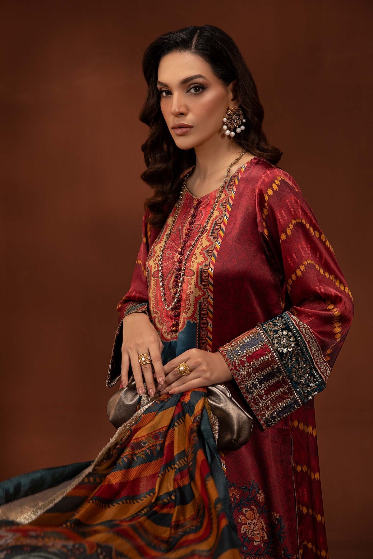 Maria B | Silk Collection 24 | MPS-PF24-08 by Maria B - Designer Dress - Type: Luxury - Available at Libayah - 100% Original