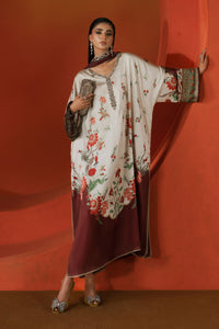 Maria B | Silk Prints | Satin Silk Suit SS-02 by Maria B - Designer Dress  - Type : Ladies Clothes - Available at Libayah - 100% Original 