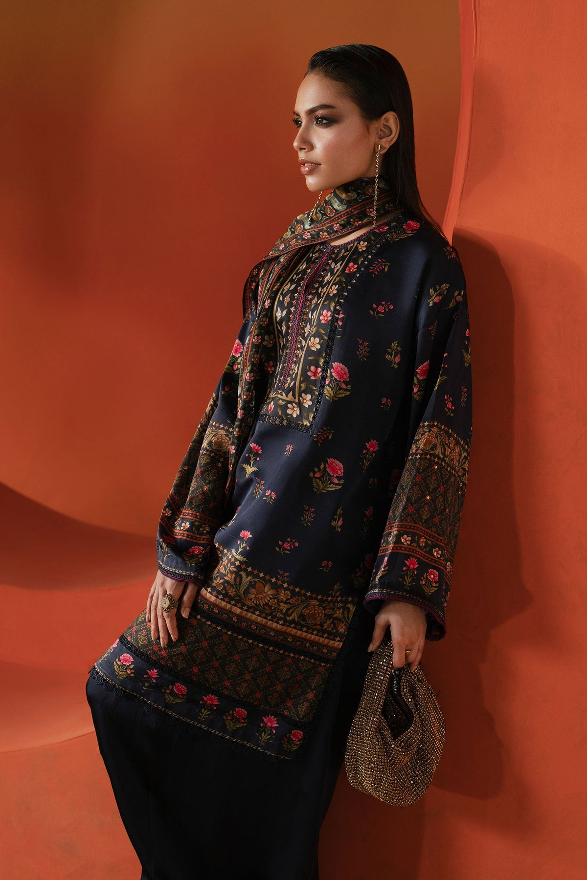 Maria B | Luxury Pret Pre Fall | MPS-EF26-07R1-Blue by Maria B - Designer Dress  - Type : Ladies Clothes - Available at Libayah - 100% Original 