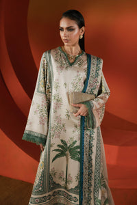 Maria B | Luxury Pret Pre Fall | MPS-EF26-10R1-Beige and Green by Maria B - Designer Dress  - Type : Ladies Clothes - Available at Libayah - 100% Original 
