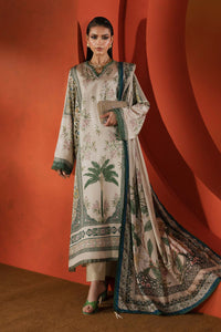 Maria B | Luxury Pret Pre Fall | MPS-EF26-10R1-Beige and Green by Maria B - Designer Dress  - Type : Ladies Clothes - Available at Libayah - 100% Original 
