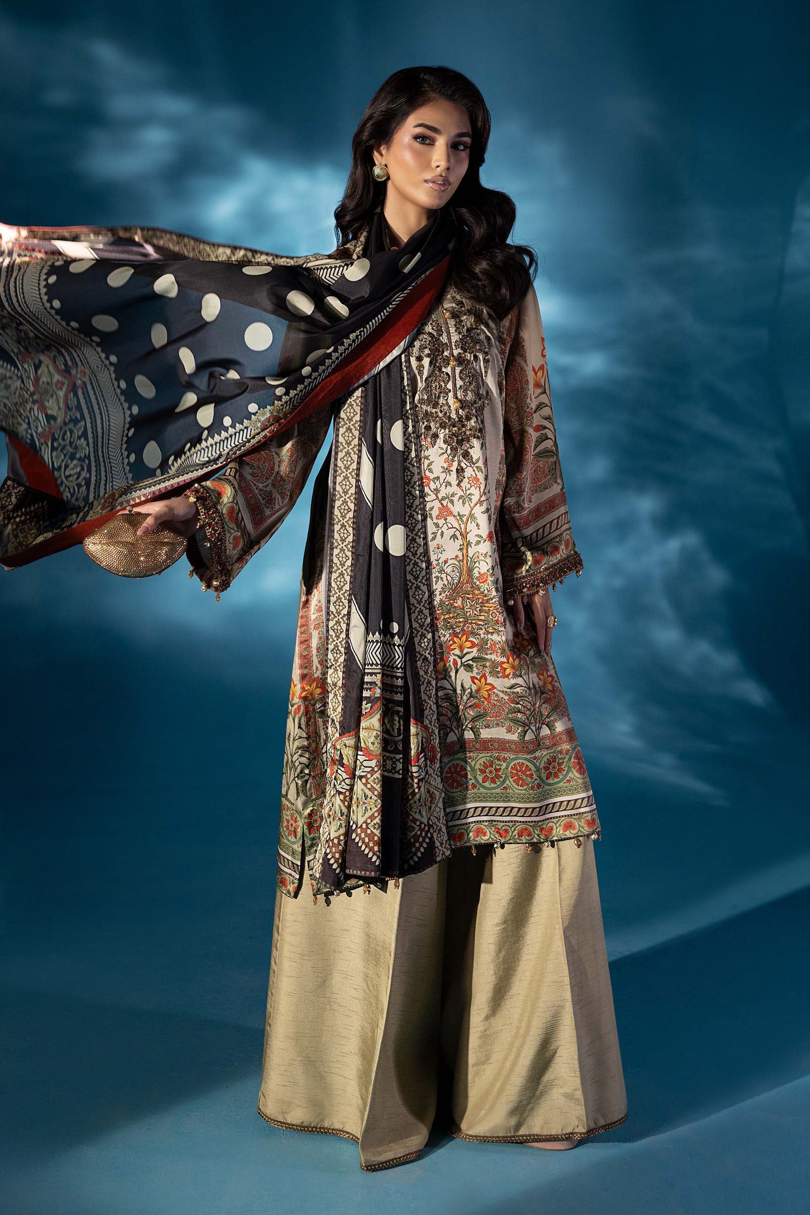 Maria B | Pre fall Dresses |  MPS-W25-05 S by Maria B - Designer Dress  - Type : Ladies Clothes - Available at Libayah - 100% Original 