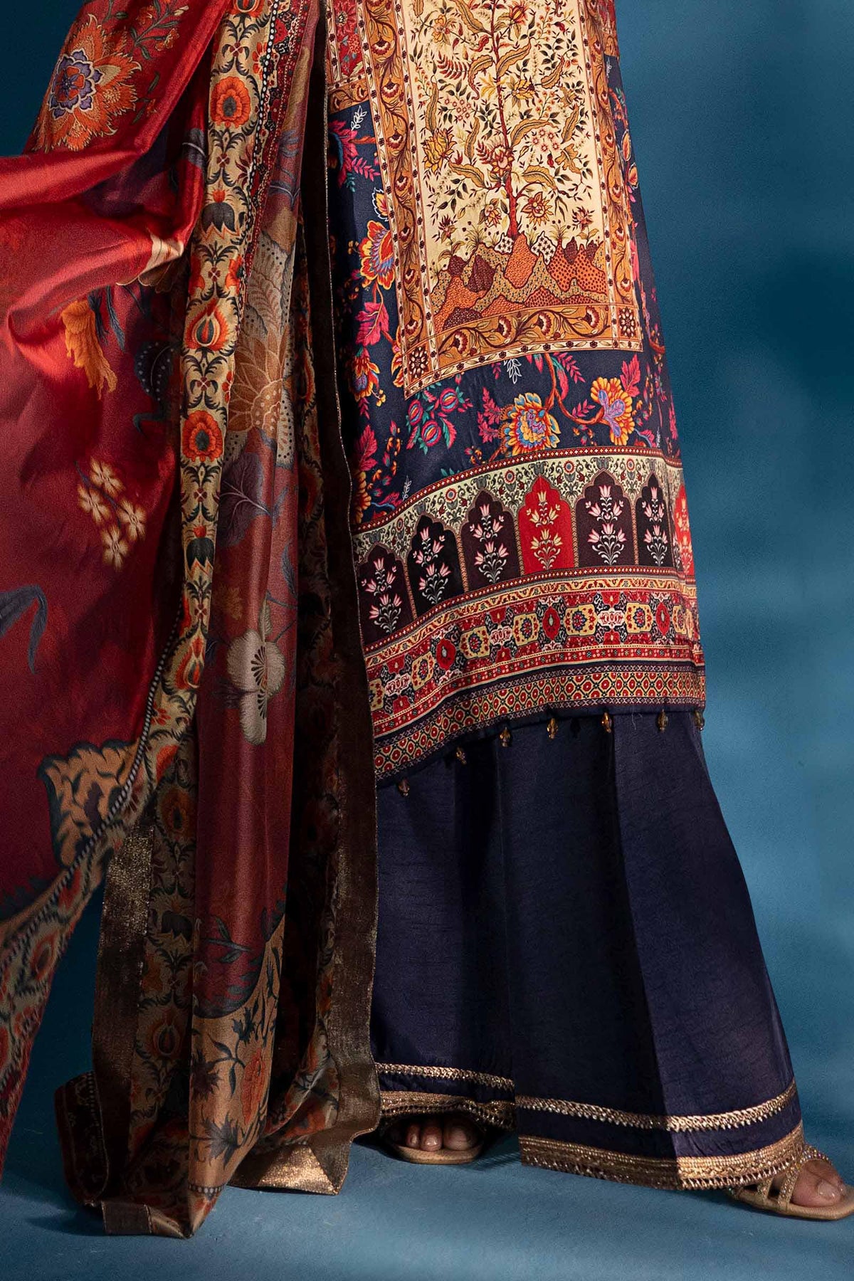 Maria B | Pre fall Dresses |  MPS-W25-08 R by Maria B - Designer Dress  - Type : Ladies Clothes - Available at Libayah - 100% Original 