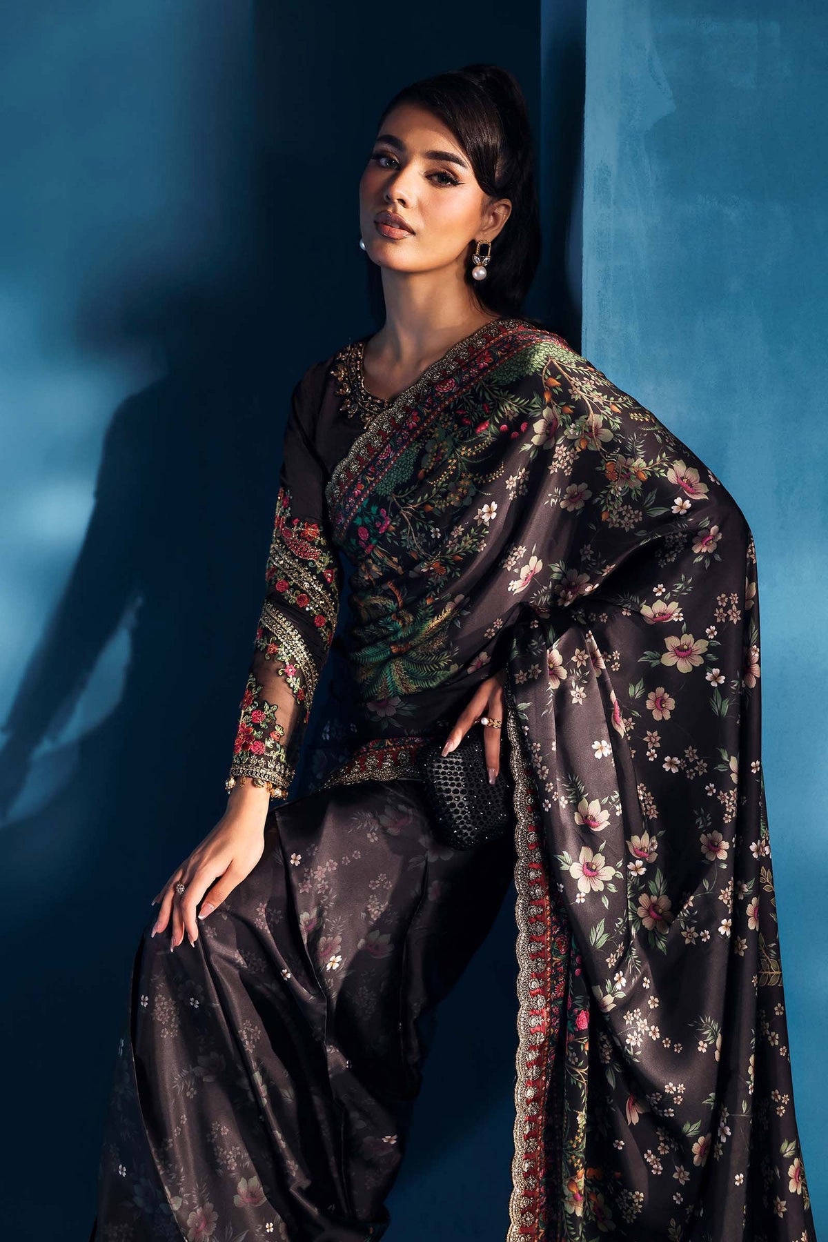 Maria B | Pre fall Dresses | MPS-W25-01 C by Maria B - Designer Dress  - Type : Ladies Clothes - Available at Libayah - 100% Original 