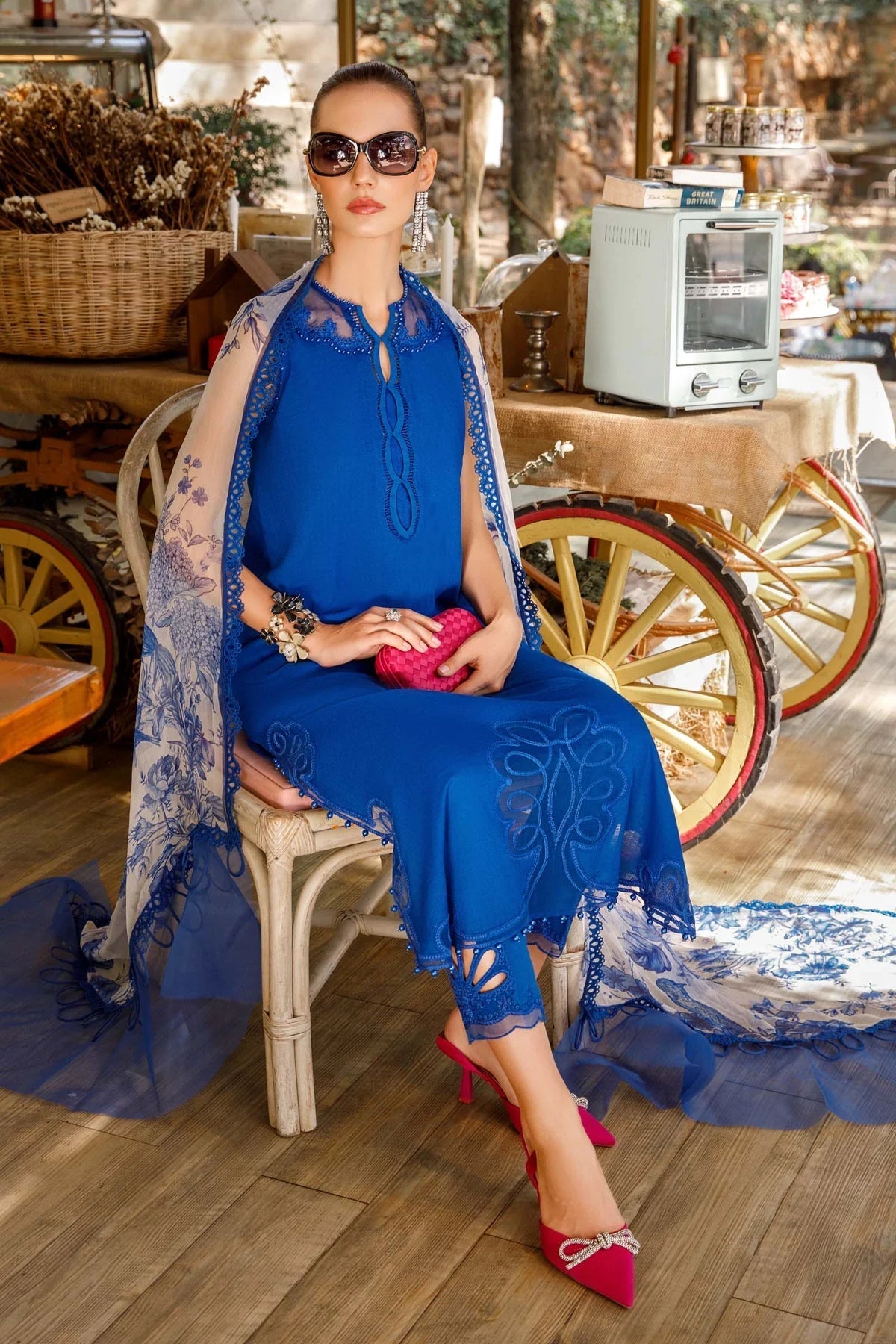 Maria B | M Prints | MPT-1704-B by Maria B - Designer Dress  - Type : Ladies Clothes - Available at Libayah - 100% Original 