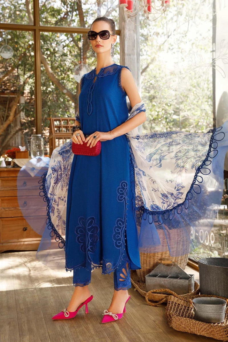 Maria B | M Prints | MPT-1704-B by Maria B - Designer Dress  - Type : Ladies Clothes - Available at Libayah - 100% Original 