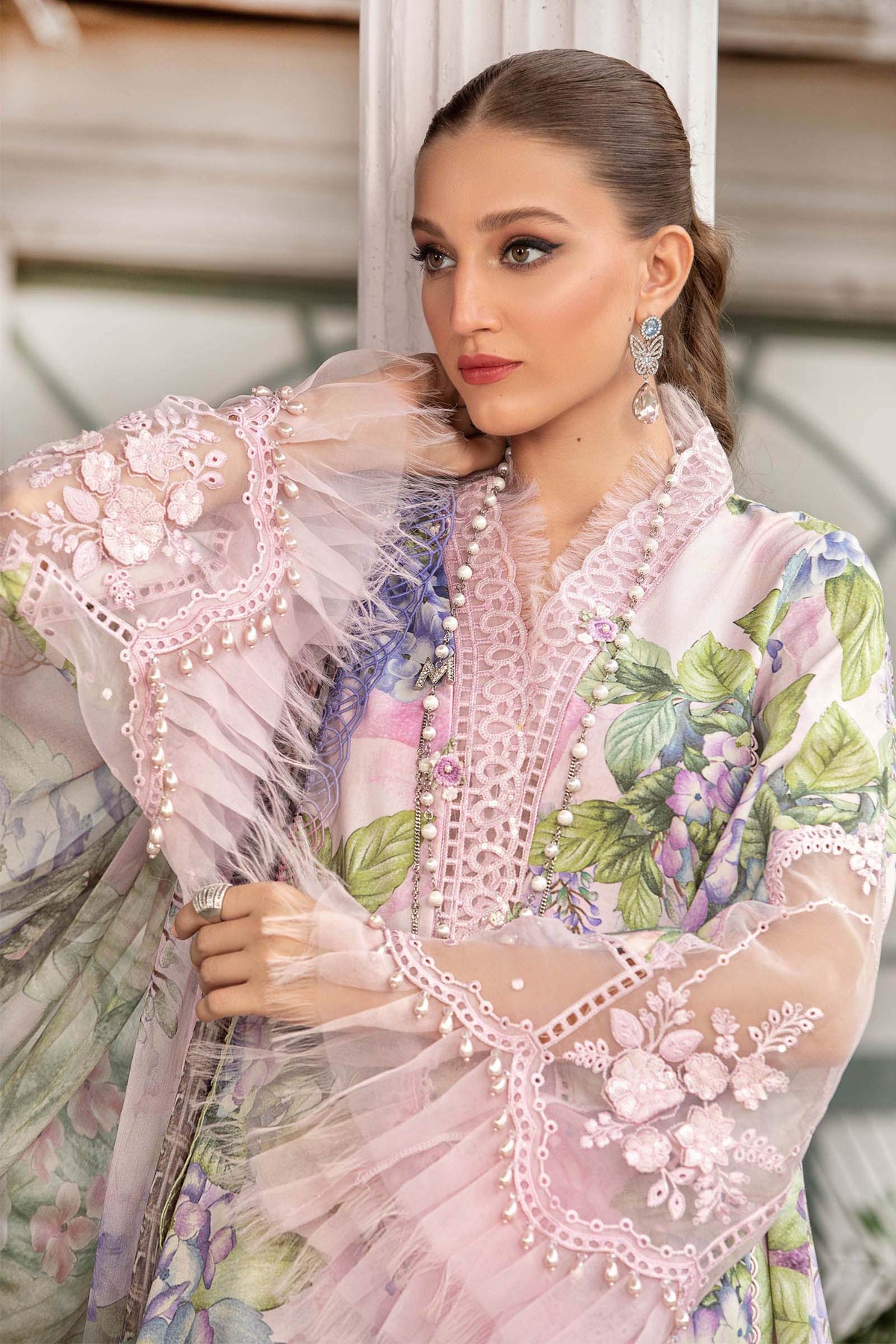 Maria B | M Prints | MPT-1901-A by Maria B - Designer Dress  - Type : Ladies Clothes - Available at Libayah - 100% Original 