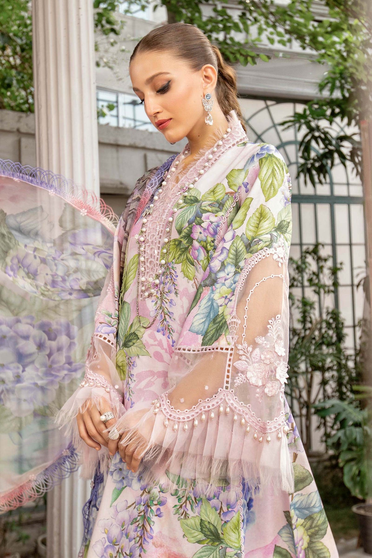 Maria B | M Prints | MPT-1901-A by Maria B - Designer Dress  - Type : Ladies Clothes - Available at Libayah - 100% Original 