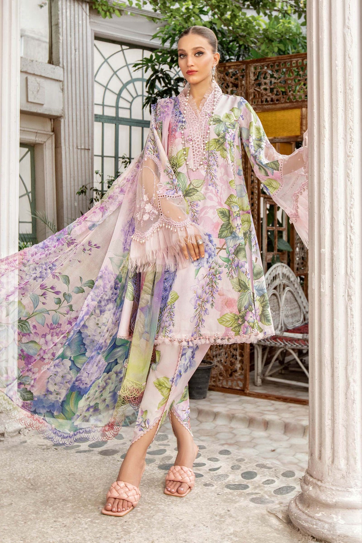 Maria B | M Prints | MPT-1901-A by Maria B - Designer Dress  - Type : Ladies Clothes - Available at Libayah - 100% Original 