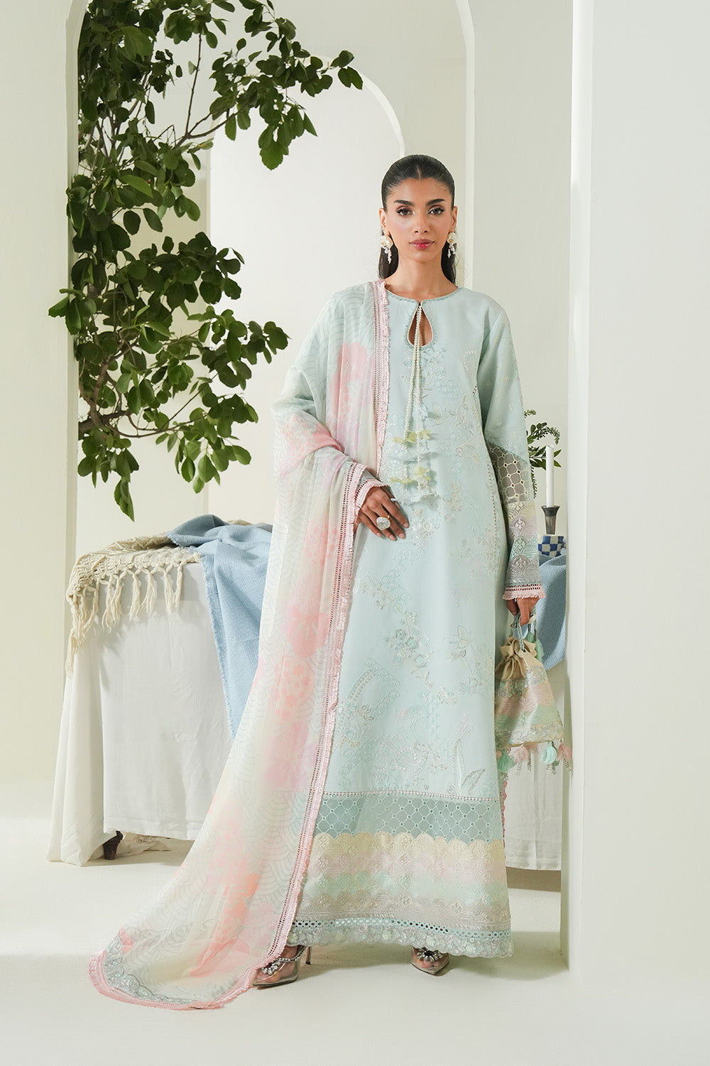 Maryum N Maria | Soiree Lawn |Soothing Sea by Maryam N Maria - Designer Dress - Type: Ladies Clothes - Available at Libayah - 100% Original