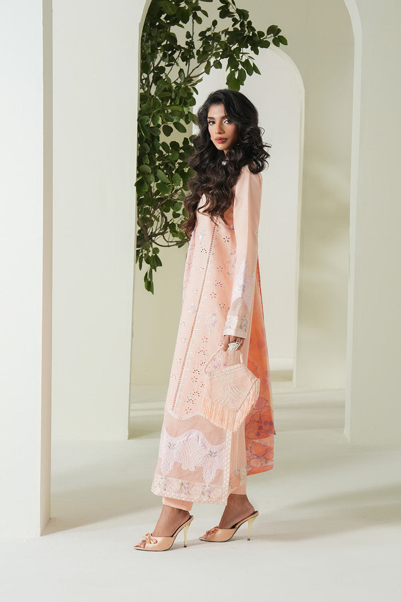 Maryum N Maria | Soiree Lawn | Peachy Delight by Maryam N Maria - Designer Dress - Type: Ladies Clothes - Available at Libayah - 100% Original