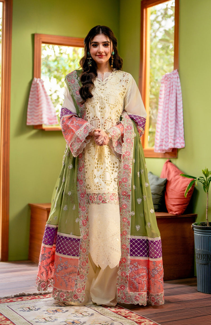 Maryum N Maria | Luxury Lawn 24 | Dina by Maryum N Maria - Designer Dress - Type: Ladies Clothes - Available at Libayah - 100% Original
