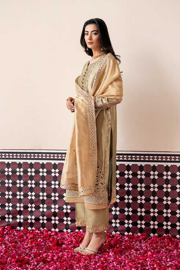 Mushq | Sunehri Lama Silk | Soraya by Mushq - Designer Dress  - Type : Ladies Clothes - Available at Libayah - 100% Original 