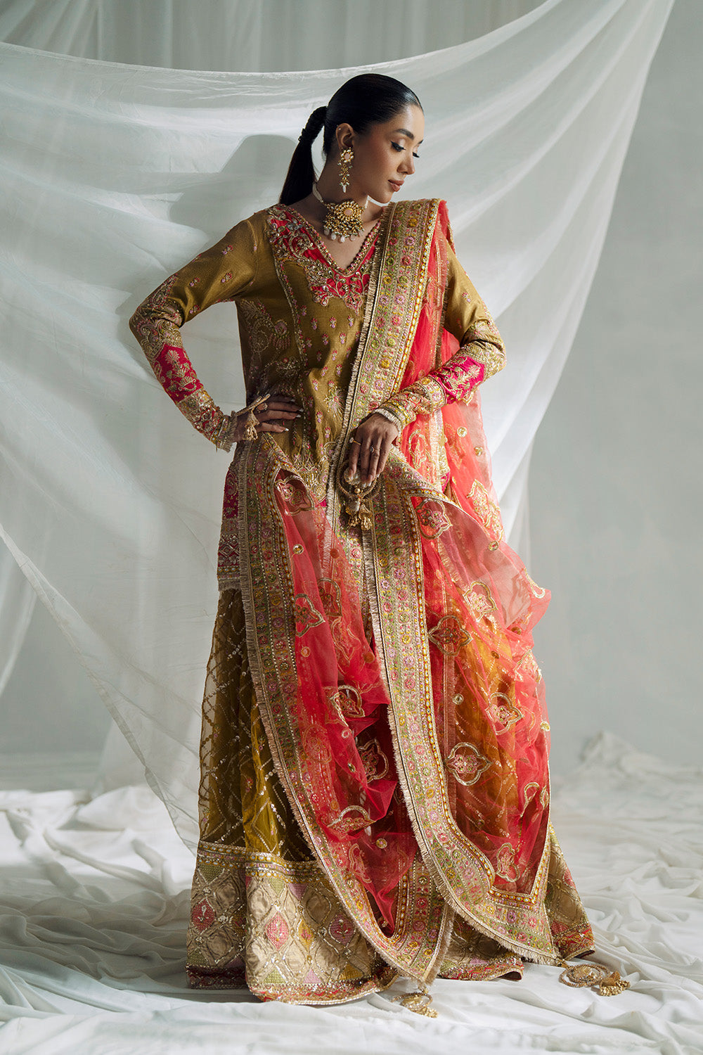Maryum N Maria | Serene Wedding Dresses | AADHISHAKTI - MSS5848 by Maryam N Maria - Designer Dress  - Type : Ladies Clothes - Available at Libayah - 100% Original 
