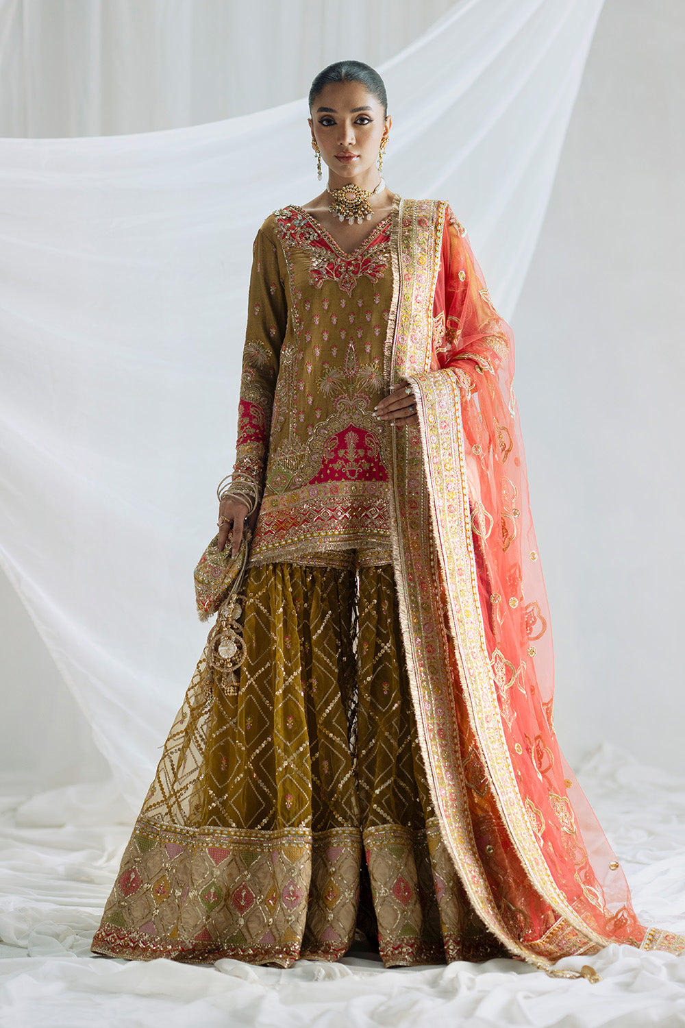 Maryum N Maria | Serene Wedding Dresses | AADHISHAKTI - MSS5848 by Maryam N Maria - Designer Dress  - Type : Ladies Clothes - Available at Libayah - 100% Original 