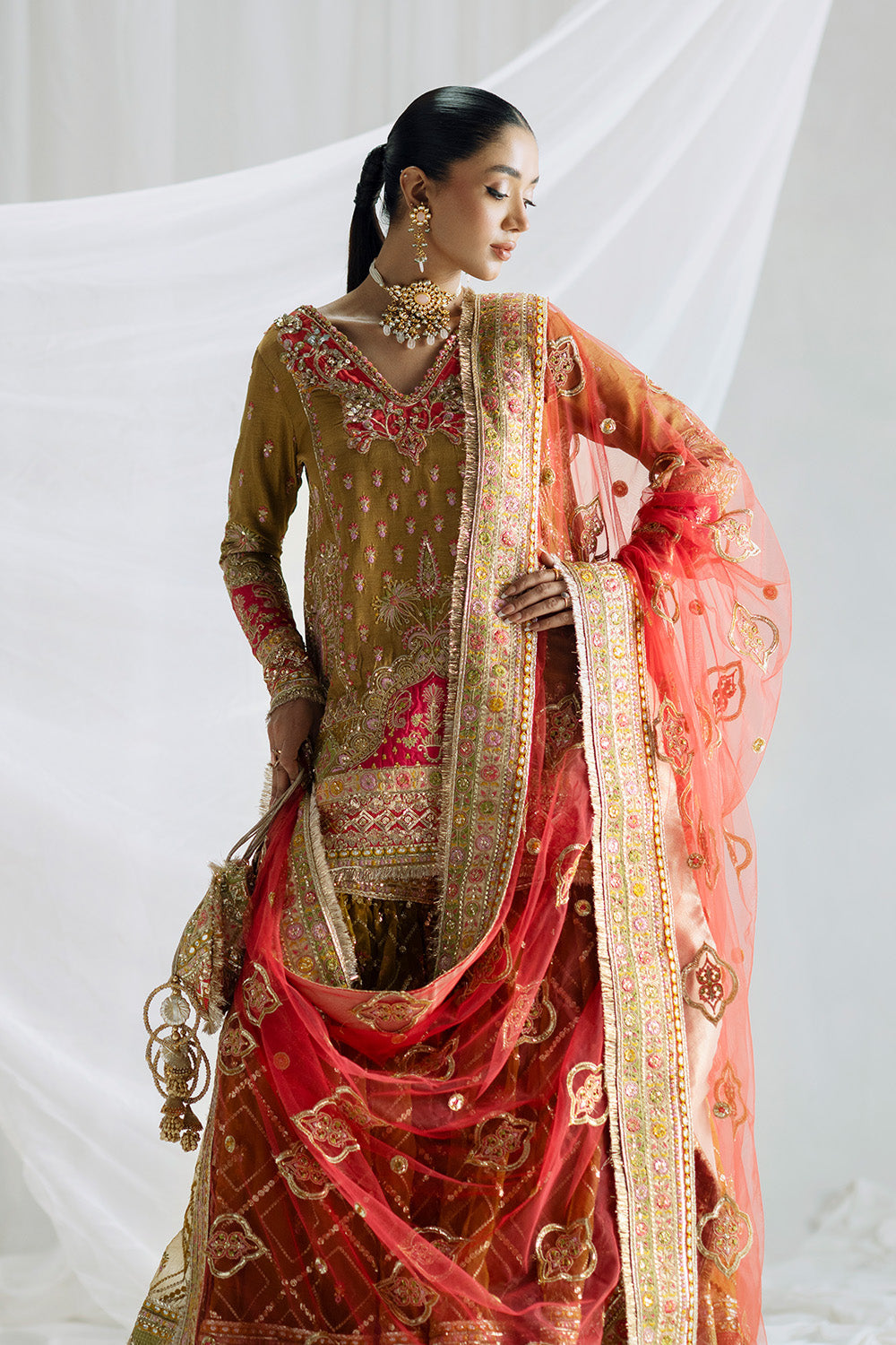 Maryum N Maria | Serene Wedding Dresses | AADHISHAKTI - MSS5848 by Maryam N Maria - Designer Dress  - Type : Ladies Clothes - Available at Libayah - 100% Original 