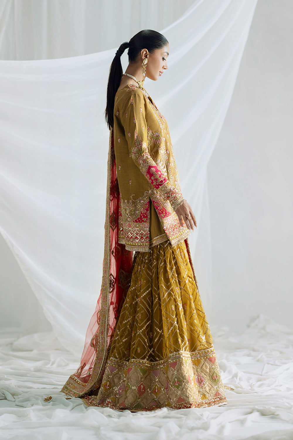 Maryum N Maria | Serene Wedding Dresses | AADHISHAKTI - MSS5848 by Maryam N Maria - Designer Dress  - Type : Ladies Clothes - Available at Libayah - 100% Original 
