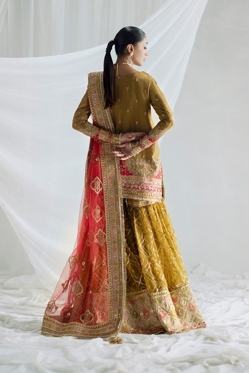 Maryum N Maria | Serene Wedding Dresses | AADHISHAKTI - MSS5848 by Maryam N Maria - Designer Dress  - Type : Ladies Clothes - Available at Libayah - 100% Original 