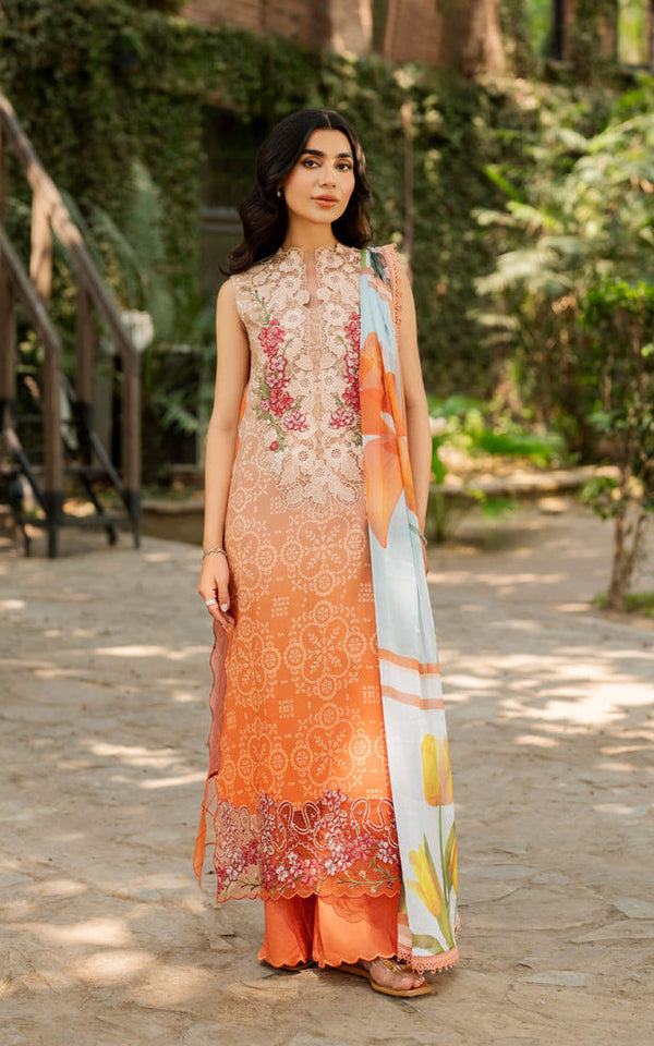 Asifa and Nabeel | Meraki SUmmer 26 | Peach Sorbet MSSL-02 by Asifa and Nabeel - Designer Dress - Type : Luxury Dress - Available at Libayah - 100% Original