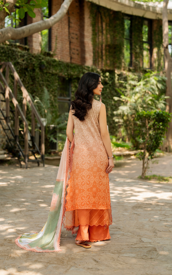 Asifa and Nabeel | Meraki SUmmer 26 | Peach Sorbet MSSL-02 by Asifa and Nabeel - Designer Dress - Type : Luxury Dress - Available at Libayah - 100% Original