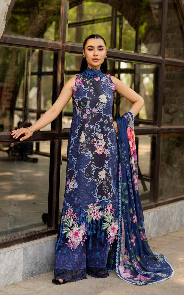 Asifa and Nabeel | Meraki SUmmer 26 | Indigo Craft MSSL-04 by Asifa and Nabeel - Designer Dress - Type : Luxury Dress - Available at Libayah - 100% Original