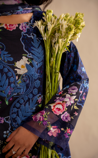 Asifa and Nabeel | Meraki SUmmer 26 | Indigo Craft MSSL-04 by Asifa and Nabeel - Designer Dress - Type : Luxury Dress - Available at Libayah - 100% Original