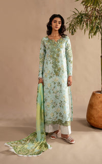 Asifa and Nabeel | Meraki SUmmer 26 | Mint Mosaic MSSL-12 by Asifa and Nabeel - Designer Dress - Type : Luxury Dress - Available at Libayah - 100% Original