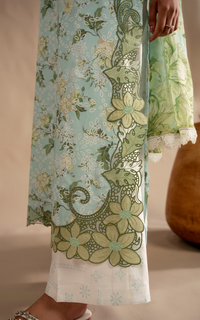 Asifa and Nabeel | Meraki SUmmer 26 | Mint Mosaic MSSL-12 by Asifa and Nabeel - Designer Dress - Type : Luxury Dress - Available at Libayah - 100% Original