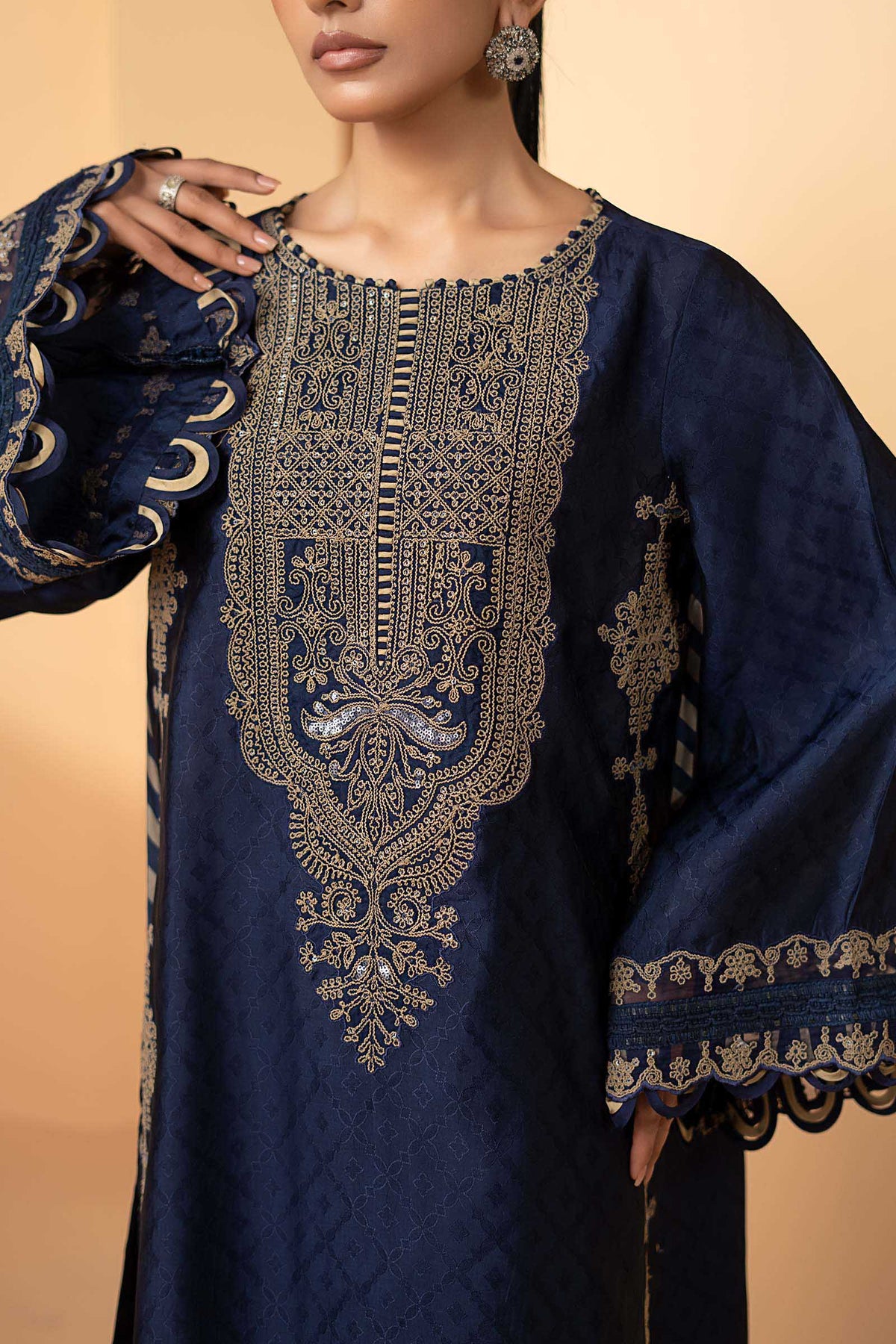 Maria B | Luxury Formals | MST-EF26-11-Blue by Maria B - Designer Dress  - Type : Ladies Clothes - Available at Libayah - 100% Original 
