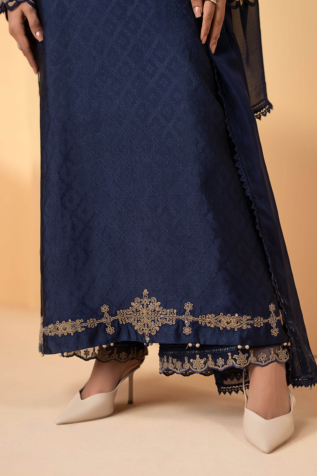 Maria B | Luxury Formals | MST-EF26-11-Blue by Maria B - Designer Dress  - Type : Ladies Clothes - Available at Libayah - 100% Original 