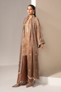Maria B | Luxury Formals | MST-EF26-18-Brown by Maria B - Designer Dress  - Type : Ladies Clothes - Available at Libayah - 100% Original 
