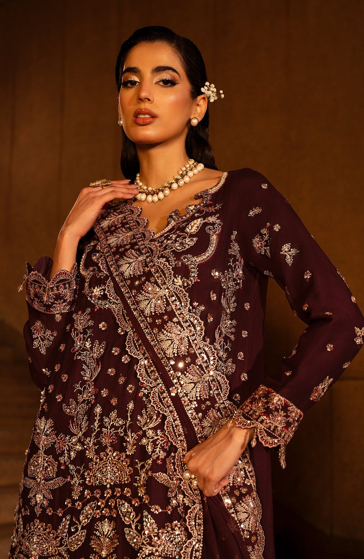 Emaan Adeel | Casabella Wedding Formals | ADIBA by Emaan Adeel - Designer Dress - Type: Ladies Clothes - Available at Libayah - 100% Original