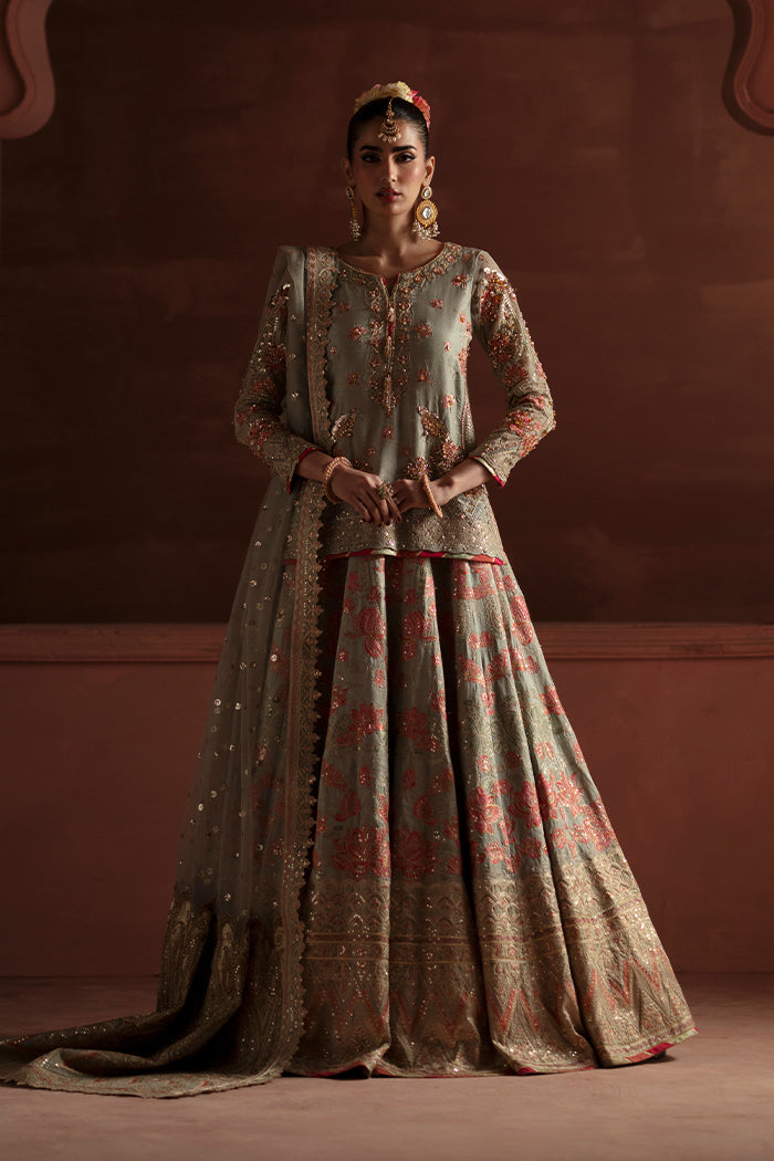 Maryum N Maria | Luxury Silk | RECEPTION FLOWERS - MSS5900 by Maryum N Maria - Designer Dress  - Type : Ladies Clothes - Available at Libayah - 100% Original 