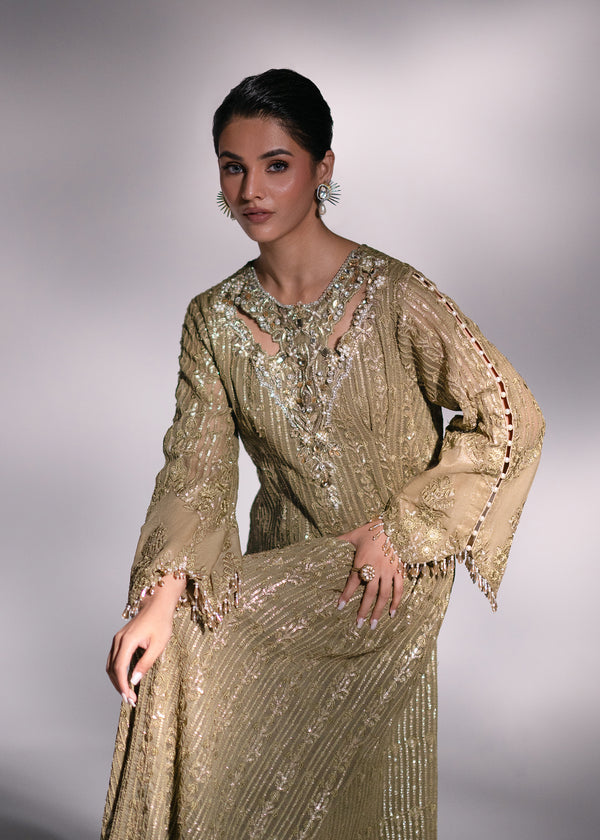 Mehak Yaqoob | Enchante The Luxe Edit | Peridot by Mehak Yaqoob - Designer Dress - Type: Ladies Clothes - Available at Libayah - 100% Original