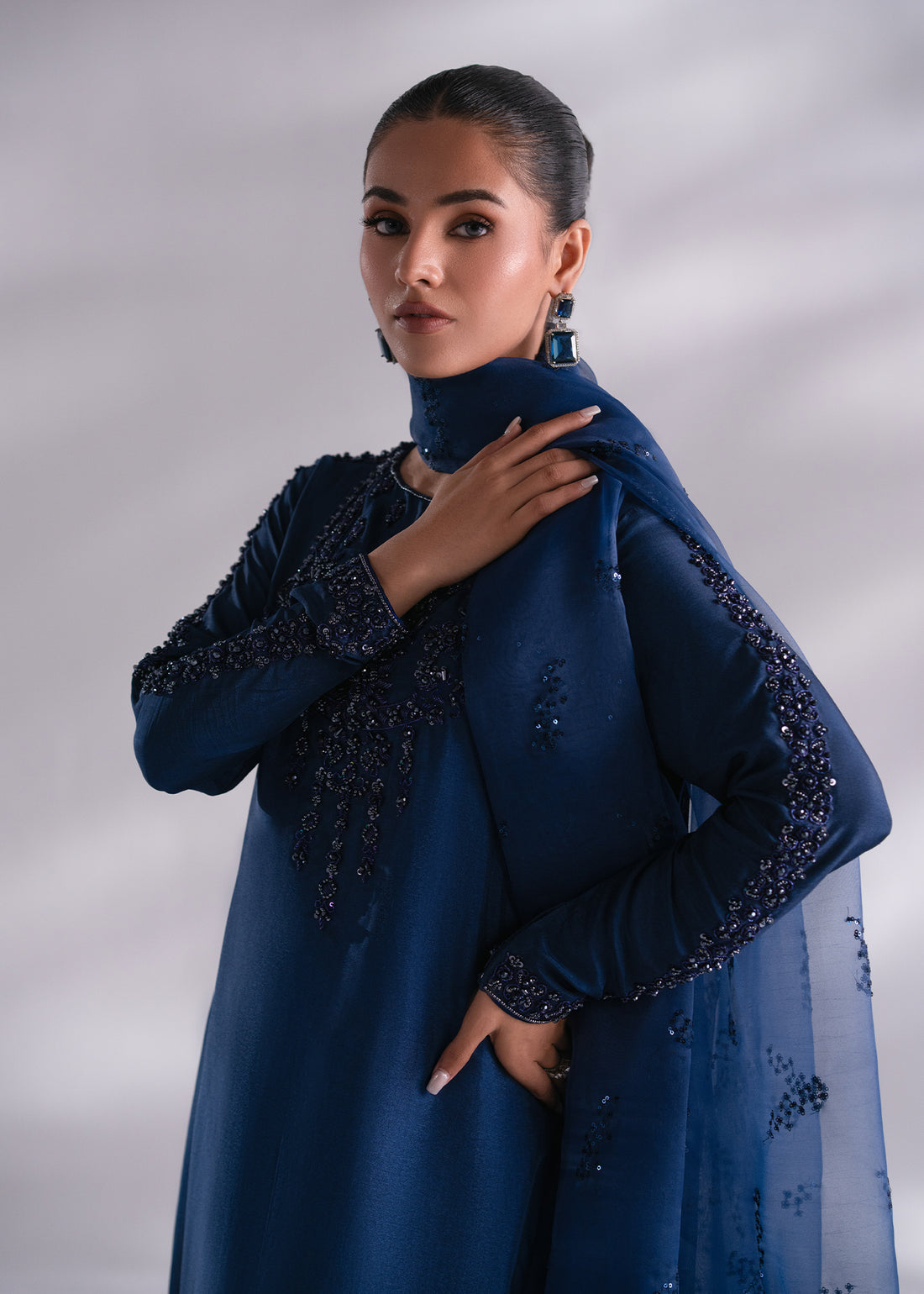 Mehak Yaqoob | Enchante The Luxe Edit | Sapphire by Mehak Yaqoob - Designer Dress - Type: Ladies Clothes - Available at Libayah - 100% Original