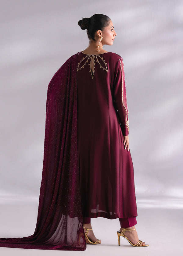 Mehak Yaqoob | Enchante The Luxe Edit | Garnet by Mehak Yaqoob - Designer Dress - Type: Ladies Clothes - Available at Libayah - 100% Original