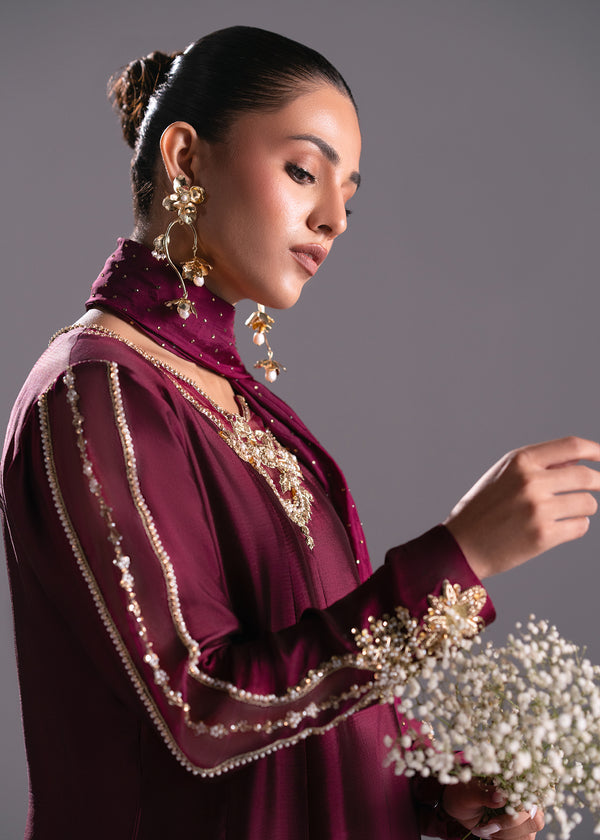 Mehak Yaqoob | Enchante The Luxe Edit | Garnet by Mehak Yaqoob - Designer Dress - Type: Ladies Clothes - Available at Libayah - 100% Original