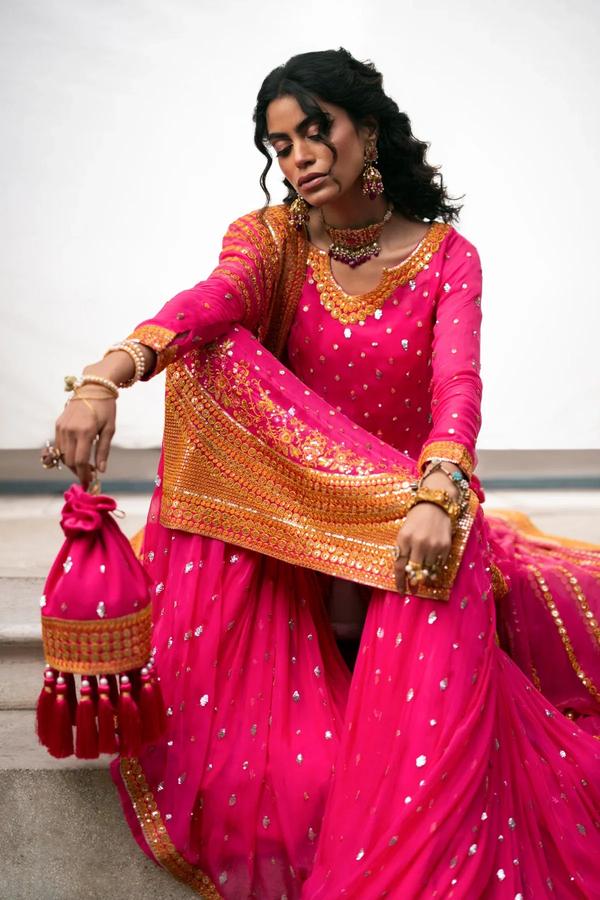 Erum Khan | Mannat Formals | Rangoli by Erum Khan - Designer Dress - Type: Ladies Clothes - Available at Libayah - 100% Original