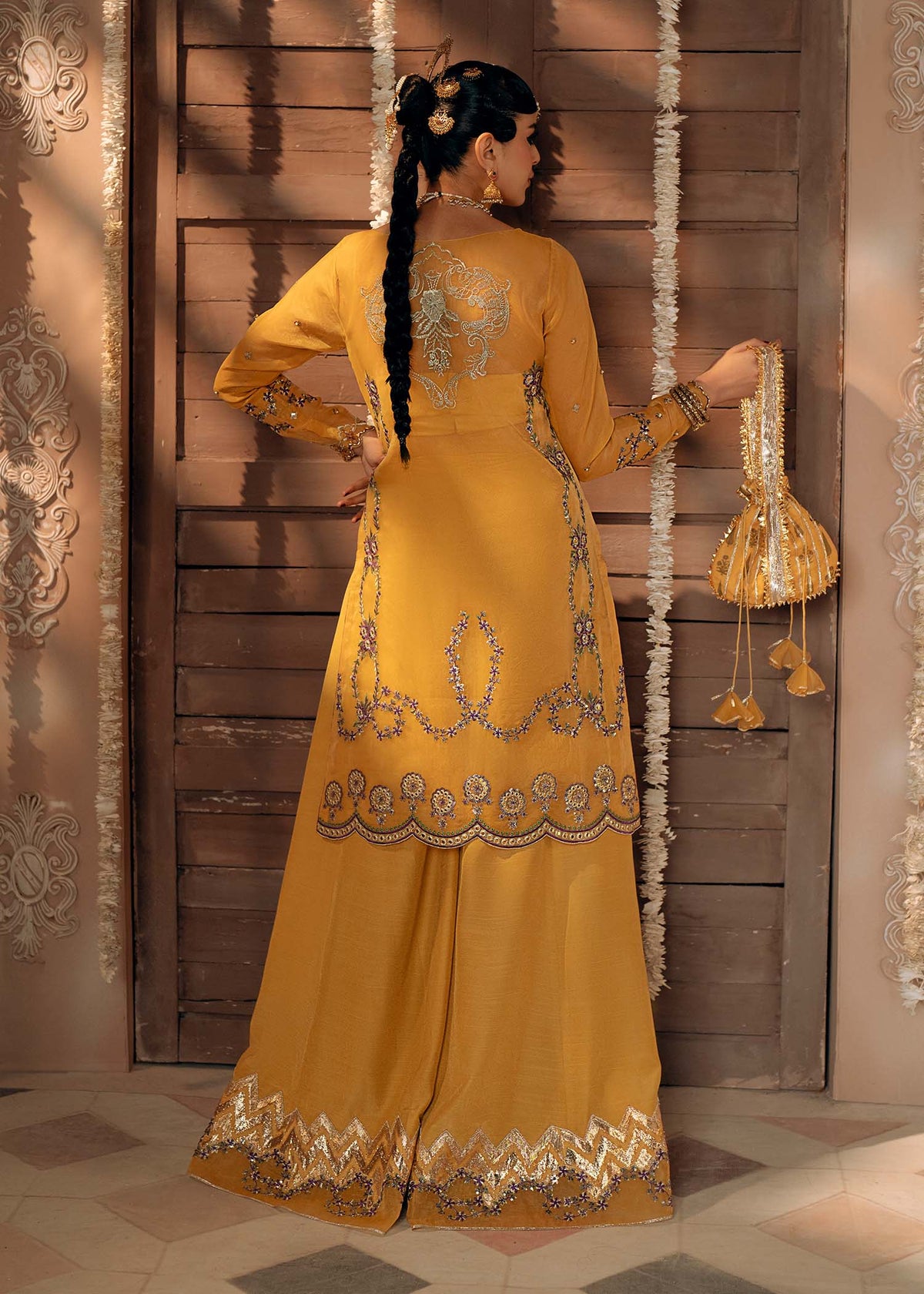 Fozia Khalid | Chamakh Dhamakh Wedding Festivity | Mayun by Fozia Khalid - Designer Dress - Type: Ladies Clothes - Available at Libayah - 100% Original