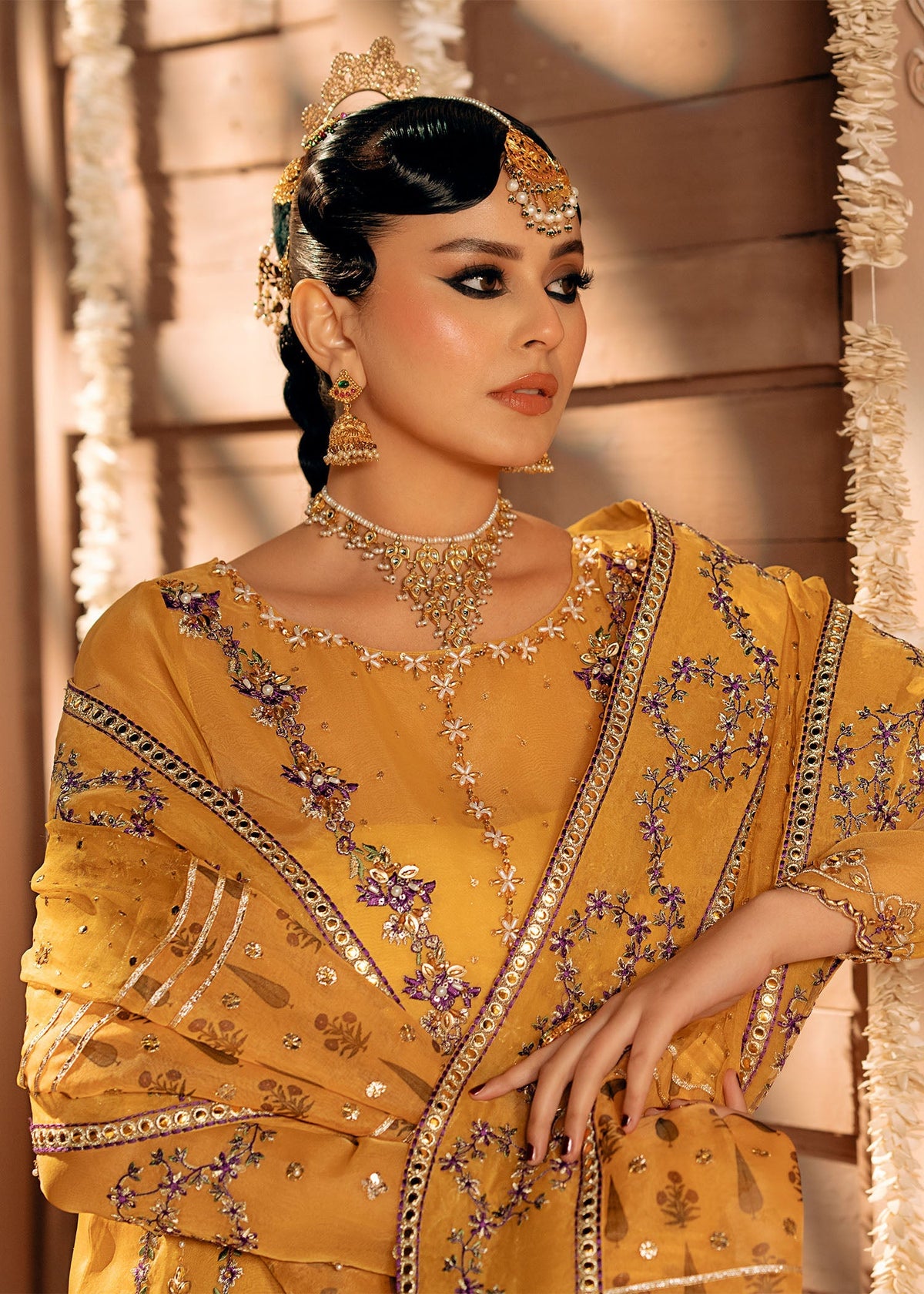 Fozia Khalid | Chamakh Dhamakh Wedding Festivity | Mayun by Fozia Khalid - Designer Dress - Type: Ladies Clothes - Available at Libayah - 100% Original