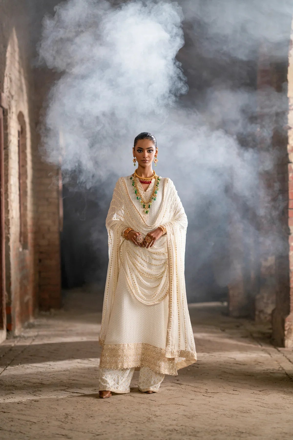 Erum Khan | Mannat Formals | Tabeer by Erum Khan - Designer Dress - Type: Ladies Clothes - Available at Libayah - 100% Original