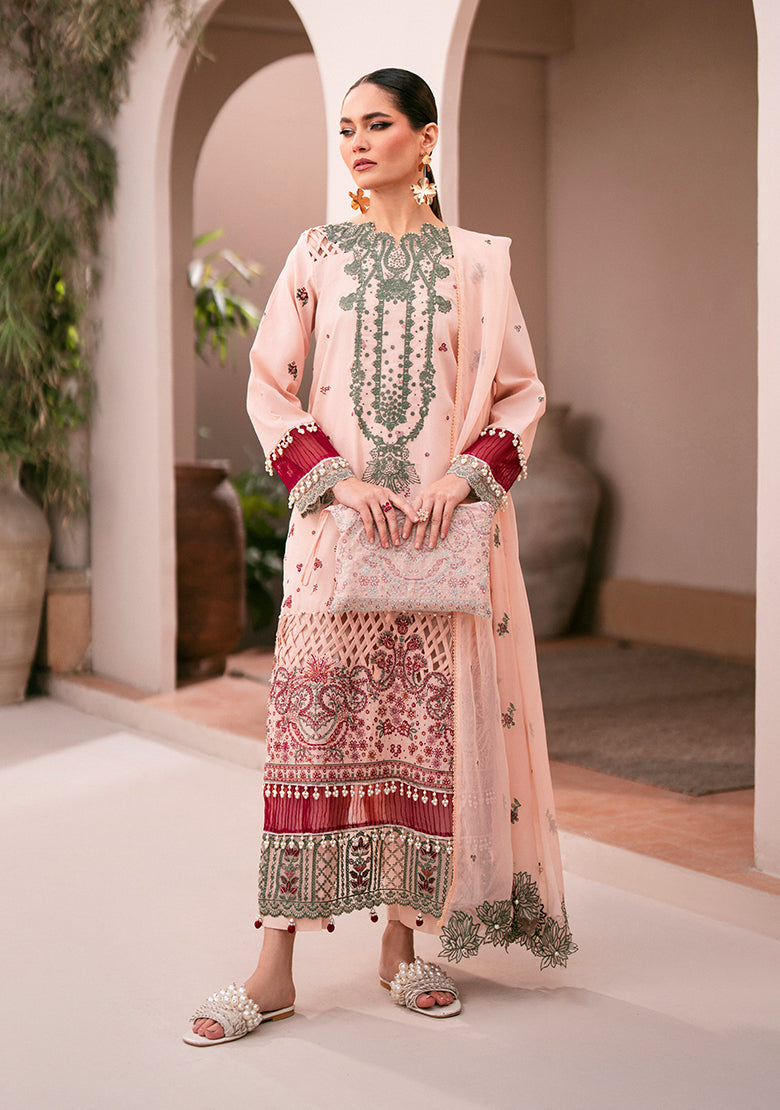 Lala | Veranda Swiss Lawn | Raha by Lala - Designer Dress - Type: Ladies Clothes - Available at Libayah - 100% Original