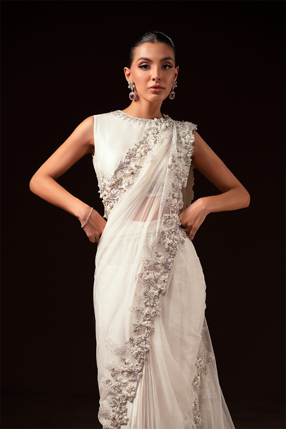 Ayesha and Usman | Celestial Night | Ivory by Ayesha and Usman - Designer Dress - Type: Ladies Clothes - Available at Libayah - 100% Original