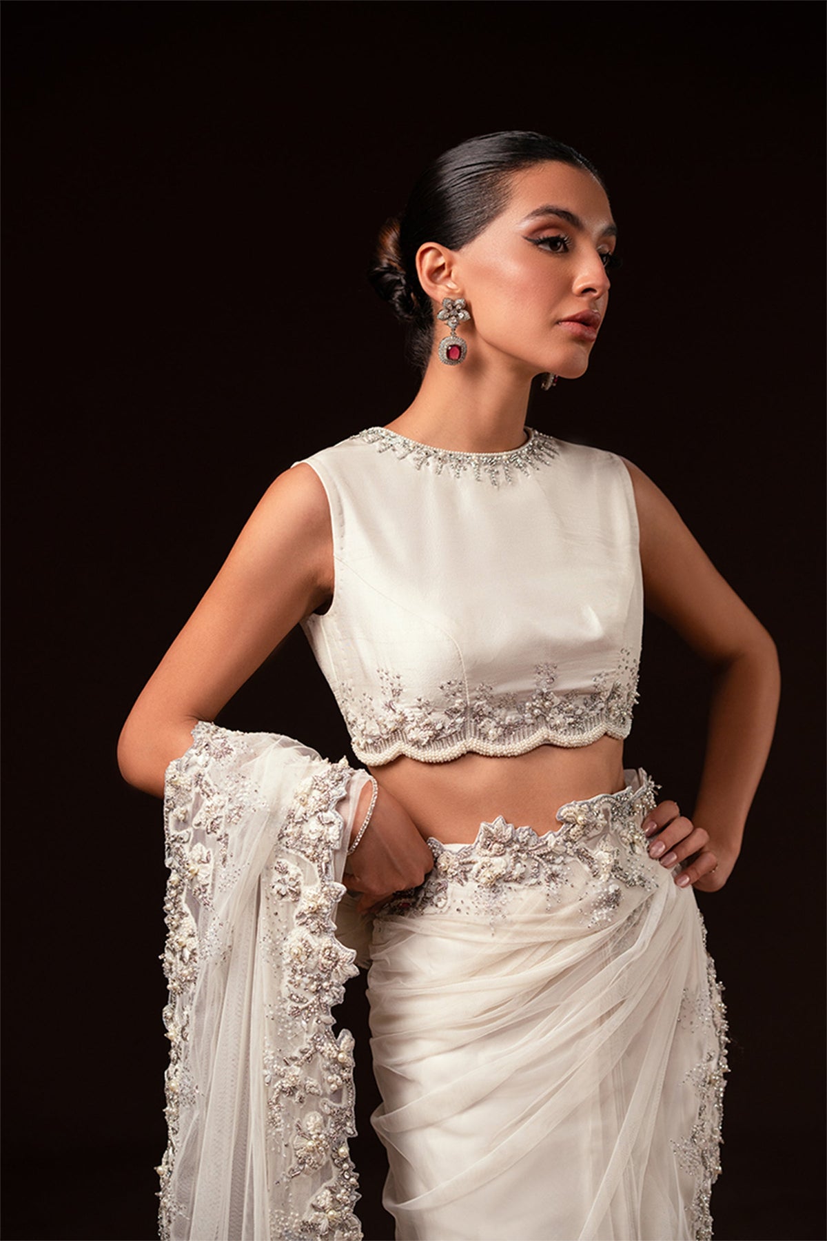 Ayesha and Usman | Celestial Night | Ivory by Ayesha and Usman - Designer Dress - Type: Ladies Clothes - Available at Libayah - 100% Original