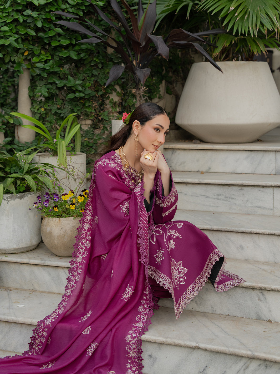 Mahnur | Amaya Lawn 26 | MU-10 by Mahnur - Designer Dress  - Type : Ladies Clothes - Available at Libayah - 100% Original 