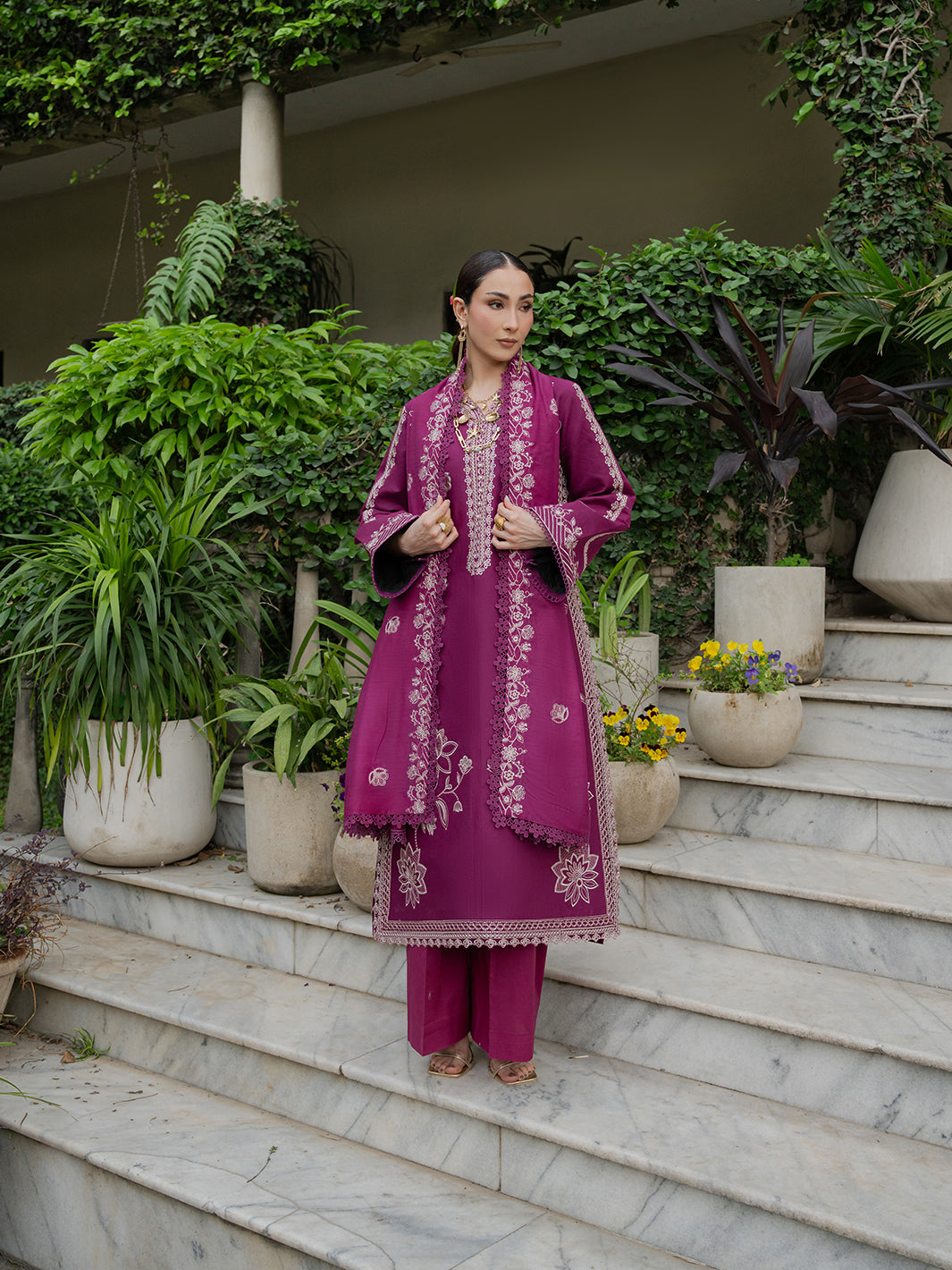 Mahnur | Amaya Lawn 26 | MU-10 by Mahnur - Designer Dress  - Type : Ladies Clothes - Available at Libayah - 100% Original 
