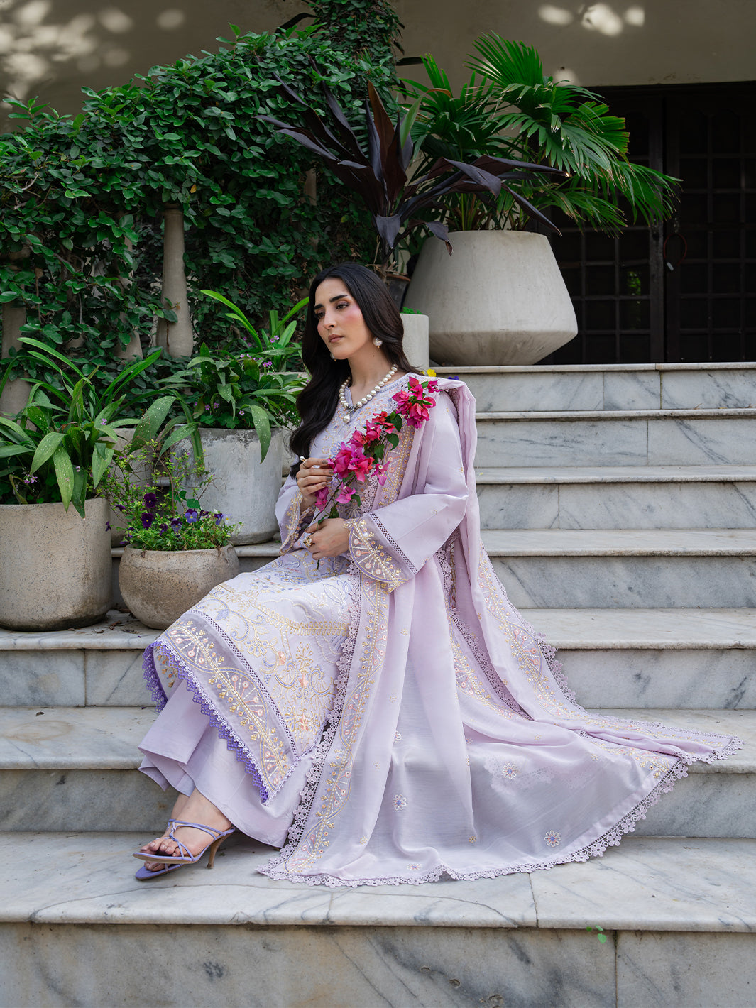 Mahnur | Amaya Lawn 26 | MU-14 by Mahnur - Designer Dress  - Type : Ladies Clothes - Available at Libayah - 100% Original 