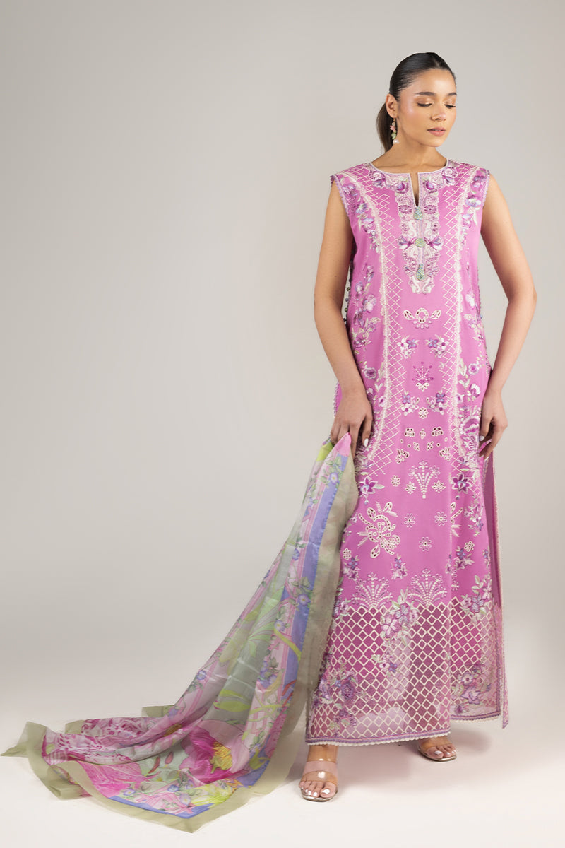 Mushq | Manaram Luxury Lawn 25 | Timeless Wave by Mushq - Designer Dress - Type: Ladies Clothes - Available at Libayah - 100% Original